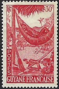 French Guiana #YT202 MNH 1947 Woman Resting Hammock [193] - Picture 1 of 1