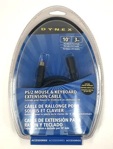 Dynex 10' PS/2 Mouse & Keyboard Extension Cable - DX-C101811 Black 3m - Picture 1 of 2