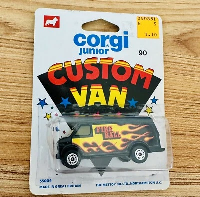 Vintage 1977 Corgi Junior Custom Van Fire Ball 1/64 Diecast/Plastic Chevrolet - Image 1 of 4
