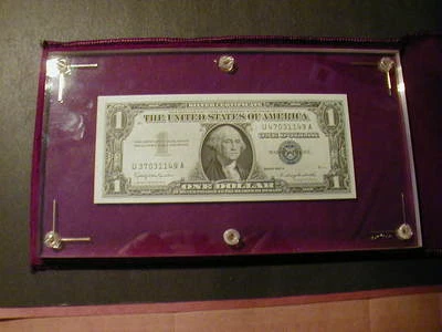 GEM MINT. ERROR  $1.00  1957 - B .  MISMATCHED SERIAL NUMBER SILVER CERTIFICATE  - Image 1 of 4