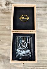 Vintage Whiskey Glass 1943 81st Birthday Gift for Dad Bday Party Decoration