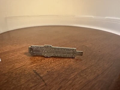 REGLA DESLIZANTE VINTAGE CORBATA CLIP BRONCE Foto 1 de 4