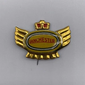 Vintage Lanchester Logo Emblem Gold Tone Metal Automotive Lapel Pin - Picture 1 of 4