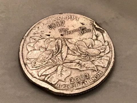 2002 P Mississippi State Quarter Struck Error On Sides Of Coin Cover