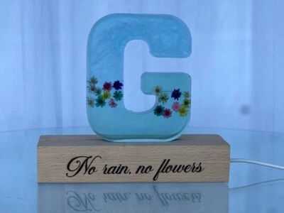 Luz Led Personalizada Nombre Personalizado Resina Epoxi Foto 1 de 4