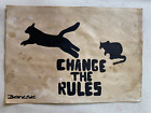 banksy painting on paper (handmade) signed and stamped mixed media broke