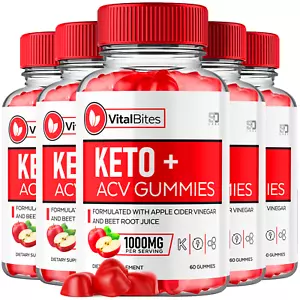(5 Pack) Vital Bites Keto+ ACV Gummies - For Weight Management & Healthy Body - Picture 1 of 14