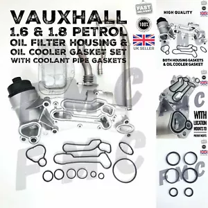 SET GUARNIZIONI FILTRO OLIO VAUXHALL ASTRA H & J 1.6 & 1.8 2004 - 2016 - Foto 1 di 11