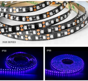5M UV Led Strips Sterilize Light DC12V 395-405nm Flexible Disinfect Purple Lamps - Picture 1 of 27