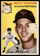 1954 TOPPS BILLY HUNTER 48 POOR BASEBALL BALTIMORE ORIOLES