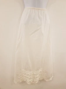 Falda Enagua Vintage Falda Interior Blanca Retro Talla 10 12 Bordado Inglés - Imagen 1 de 14