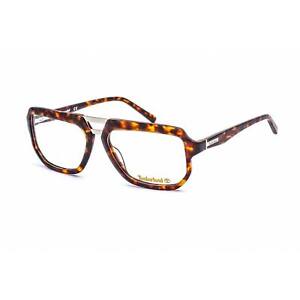 Timberland Men's Eyeglasses Dark Havana Plastic Aviator Shape Frame TB1646 052