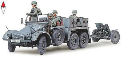 TAMIYA 1/35 KRUPP TOWING TRUCK W/ 37MM PAK - Immagine 1 di 4
