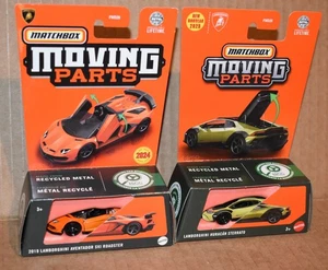 Matchbox 2019 LAMBORGHINI AVENTADOR SVJ & LAMBORGHINI HURACAN MOVING PARTS NEW - Picture 1 of 8