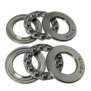 51104 Thrust Ball Bearing 2PCS 20x35x10mm Flat Single Row Roller - Picture 1 of 6