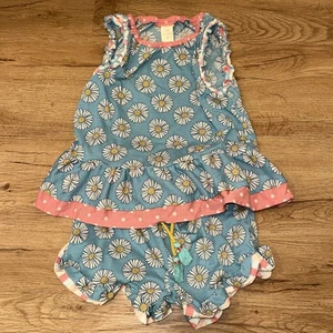 Matilda Jane Enchanted Garden Flower Pajama Set Size 6 - Picture 1 of 8