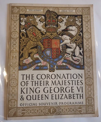 1937 King George VI & Queen Elizabeth Coronation Program British Royal Souvenir  - Image 1 of 4