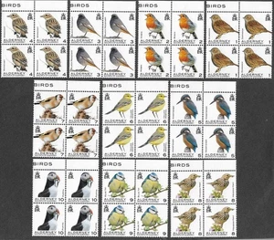 BIRDS OF ALDERNEY BLOCKS 4 MNH NATURE - Picture 1 of 1