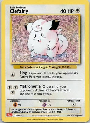 Clefairy Holo Classic Collection Trading Card Game Classic 013/034 NM - Image 1 of 2