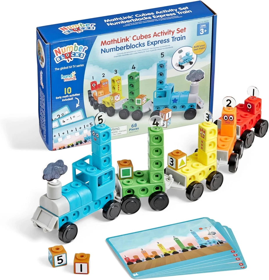 Hand2Mind Numberblocks Express Train Mathlink Cubes Activity Set Preschool Lear