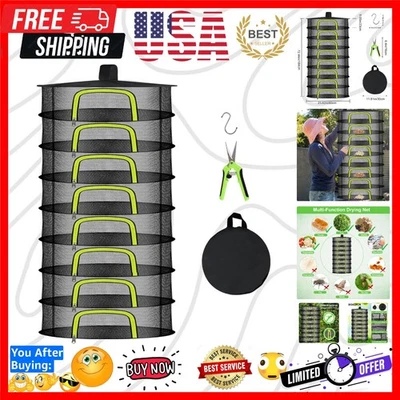 Rack de secagem suspenso de 8 camadas com otimização de fluxo de ar e tesouras de corte - Imagem 1 de 4