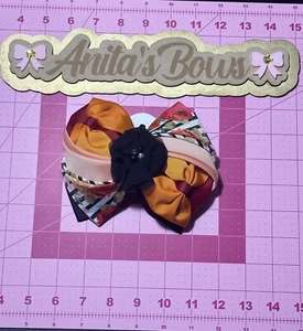 Cute Flower Themed Hair Bow Solid Color ,hair bows for girls handmade - Picture 1 of 3