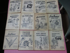 12 MASTER TECH SERVICE REFERENCE BOOKS 1950 1951 CHRYSLER DODGE PLYMOUTH DESOTO