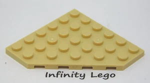 6 LEGO Tan / Beige Plate 6 x 6 without Corner Triangle Wedge (6106) - 6 Pieces - Picture 1 of 1