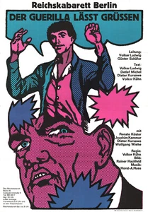 Der Guerilla lässt grüßen ORIGINAL Theaterplakat von 1968 Reichskabarett Berlin - Picture 1 of 2