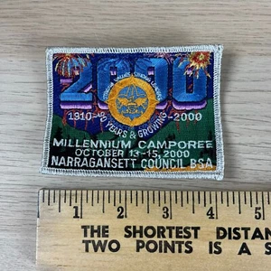 Patch Boy Scouts Millennium Camporee 2000 Narragansett Council BSA Camping - Foto 1 di 2