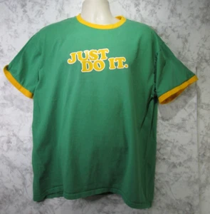 Camiseta Nike Vintage Old School Just Do It 2004 XL Verde Amarillo - Imagen 1 de 7