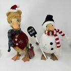 Figurine costume ours canard de neige oie de Noël résine debout de vacances DT
