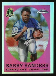 1996 Topps Chrome 40th Anniversary Retors Refractor Card #3 - Barry Sanders - Bild 1 von 1