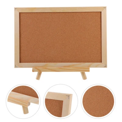Cork Message Board Tripod Easel Cork Message Board Wooden Frame Wall Thumbtack - Image 1 of 4