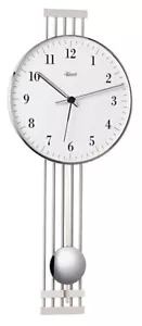 Hermle 70981-000871 Pendeluhr Silberfarben Funkwerk Pendeluhren Wanduhr - Bild 1 von 1