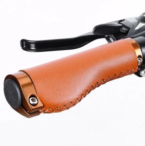 1 Paar Fahrrad Anti-rutsch Lenkergriffe Lang/Kurz Leder Lenker Abdeckung Neu DE - Bild 1 von 17