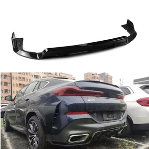 Glossy Black Rear Bumper Diffuser Lip Cover Kit For BMW X6 G06 2019 2020 2021 1X - Picture 1 of 7
