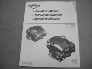 BRIGGS & STRATTON MODELS 100000 , 093J00 OPERATOR'S MANUAL - Picture 1 of 9
