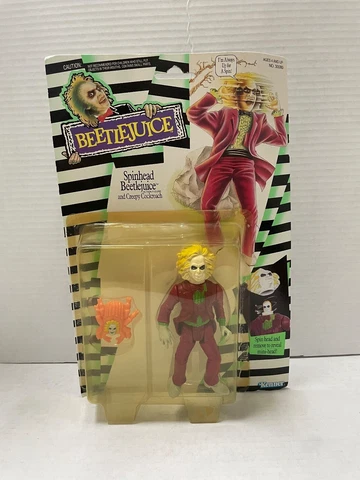 1989 Beetlejuice Spinhead Beetlejuice  & Creepy Cockroach Vintage Kenner Figure Cover