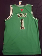 Derrick Rose Autograph Jersey -- St. Patrick's Day Special Edition
