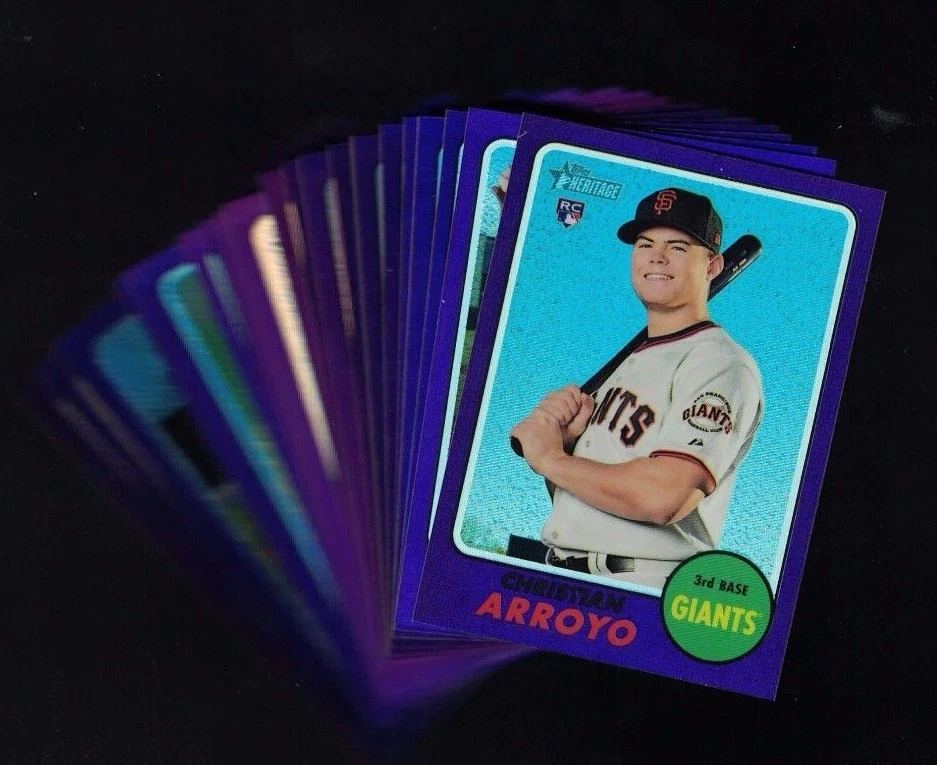 2017 TOPPS HERITAGE HIGH NUMBER PURPLE CHROME REFRACTORs... YOU PICK !!! - Image 1 of 1