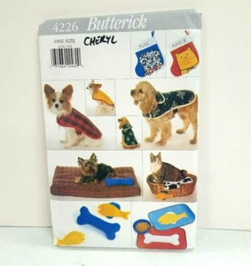 Butterick 4226 * Pet Pattern * Coat, Bed, Toys, Christmas Stocking * (UNCUT) - Picture 1 of 7