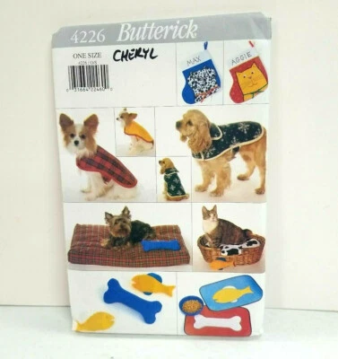 Butterick 4226 * Pet Pattern * Coat, Bed, Toys, Christmas Stocking * (UNCUT) - Image 1 of 4