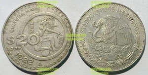 Mexico 20 pesos 1980-1984 Maya Culture 32mm co-ni coin - Picture 1 of 1