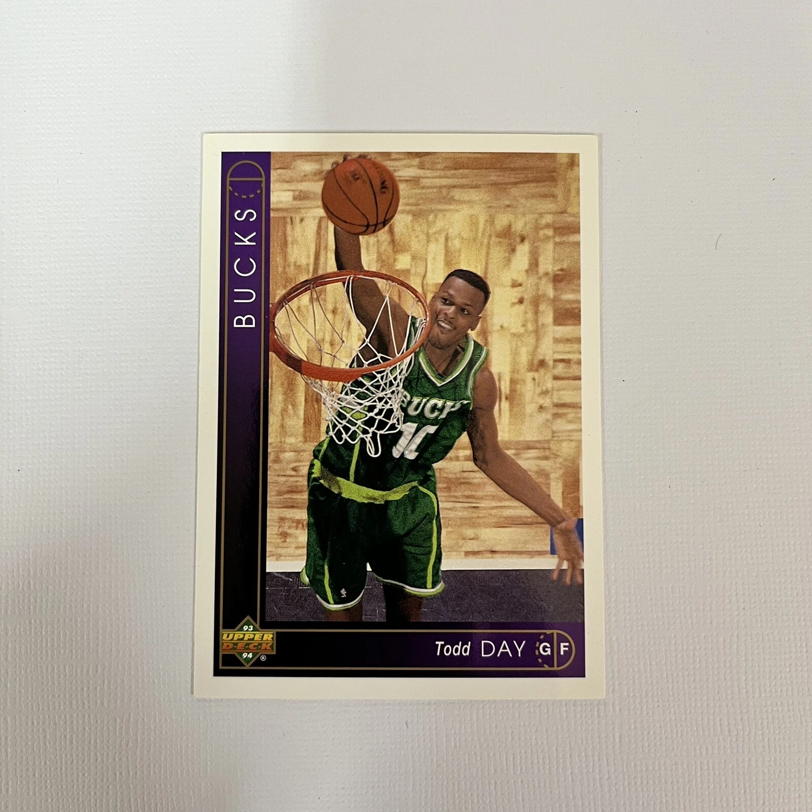 Todd Day Milwaukee Bucks Basketball Card 93-94 Upper Deck #77 Mint