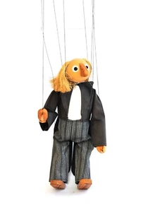 Marionette "Der Dirigent", Holz mit Stoffbekleidung, Handarbeit, wie neu - Bild 1 von 10
