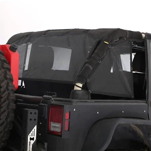 Capa de malla trasera y laterales 2007-2017 para Jeep Wrangler 2 puertas negro JK - Imagen 1 de 1