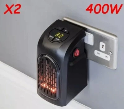 2 Pezzi Stufetta ELETTRICA Termostato Regolabile  Riscaldamento Immediato STUFA - Immagine 1 di 4