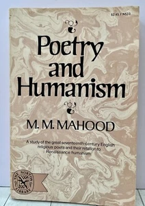 Poesie und Humanismus, M M Mahood, 1970 Norton Library, N533 Vintage PBK - Bild 1 von 6