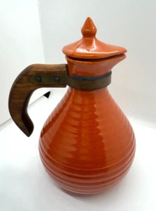Vintage Bauer Pottery Orange 6 cup Coffee Tea Server Ring - EXCELLENT CONDITION - Picture 1 of 15